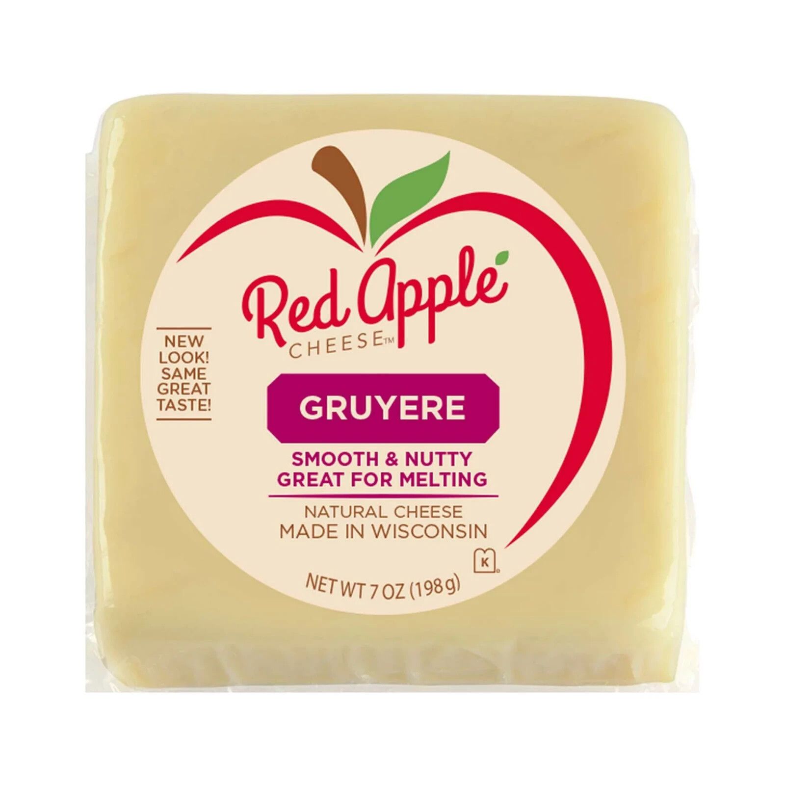 4 pk Cheese Natural Gruyere Wisconsin 7 oz Square Red Apple 4x7oz