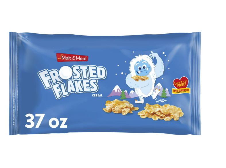 Malt-O-Meal Frosted Flakes Breakfast Cereal, Bulk Bagged for Families, 37 oz Bag