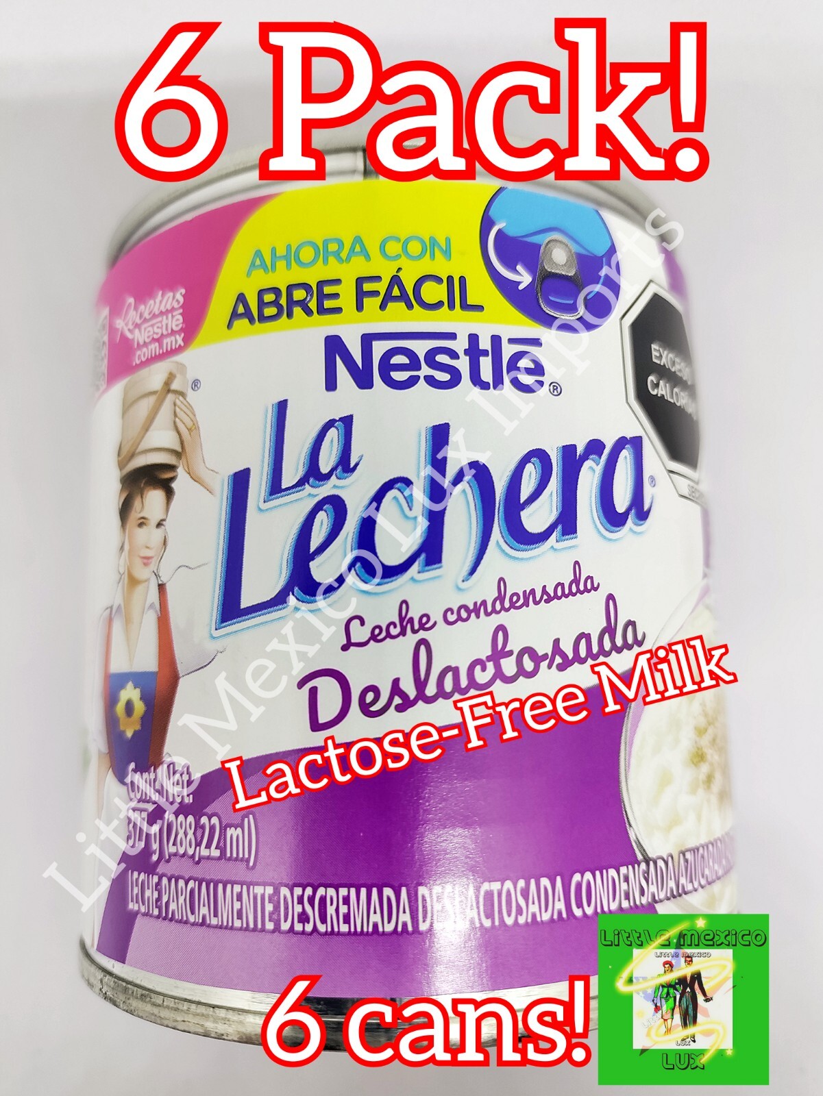 6 x LA LECHERA ESPECIALIDADES LACTOSE FREE SWEETENED CONDENSED MILK 384gc/u⚡