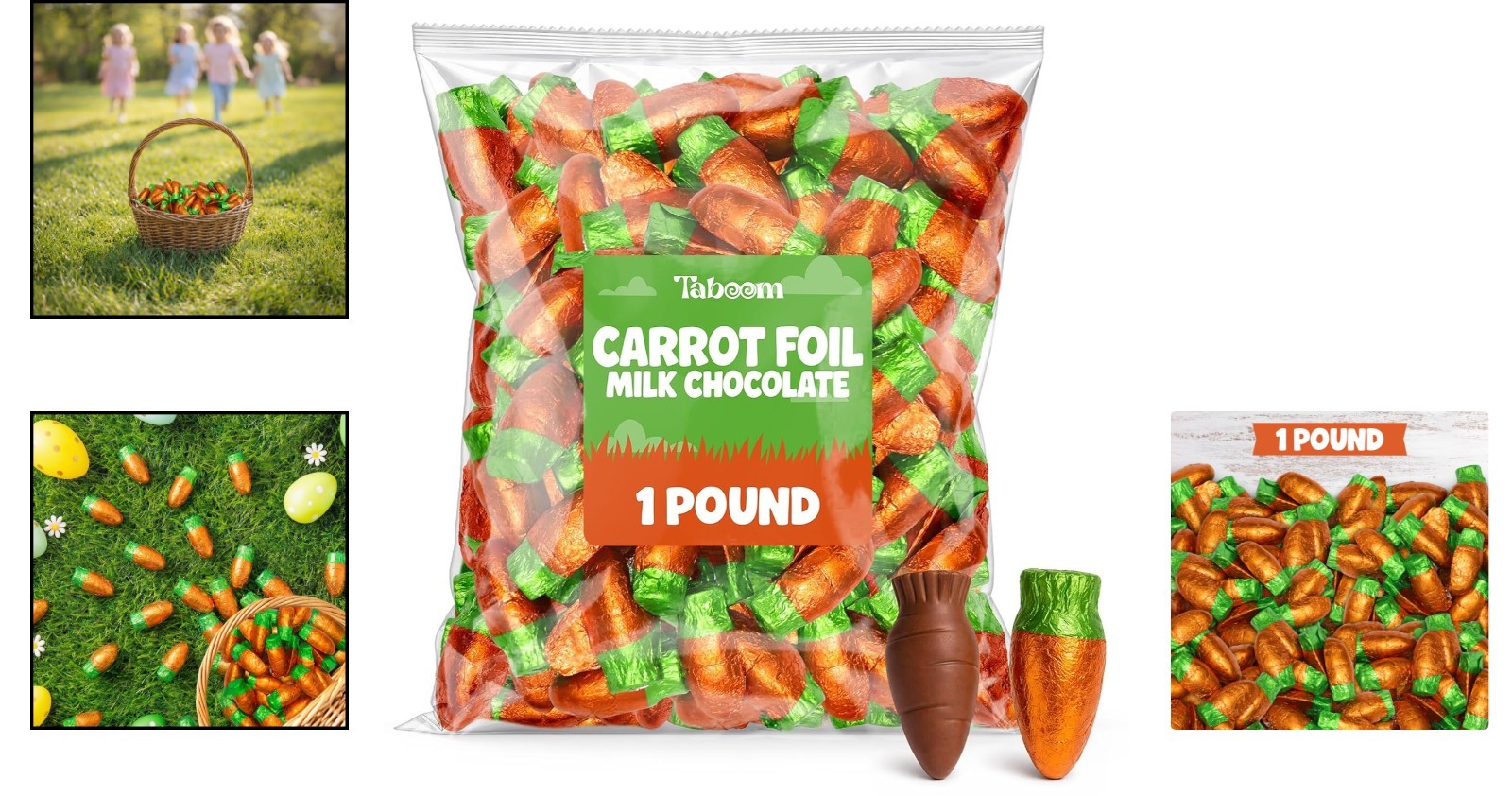 Individually Wrapped Milk Chocolate Carrots – Perfect for Easter Celebrations