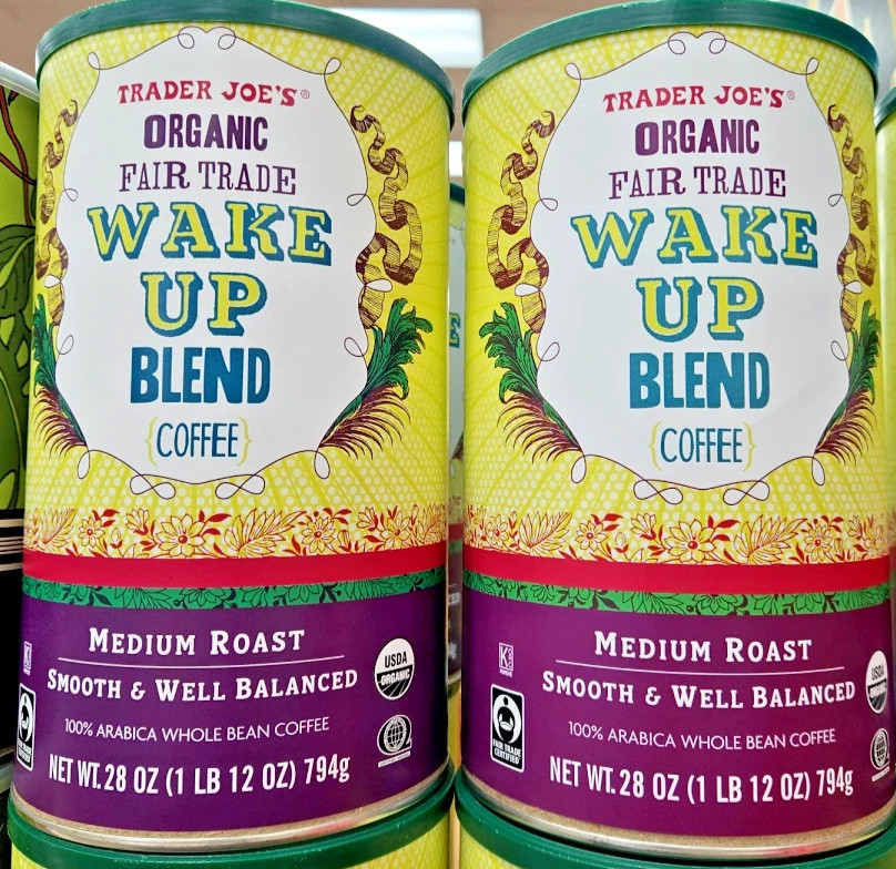 2X Pack Trader Joe’s Organic Wake Up Blend Medium Roast Whole Bean Coffee 28 ea