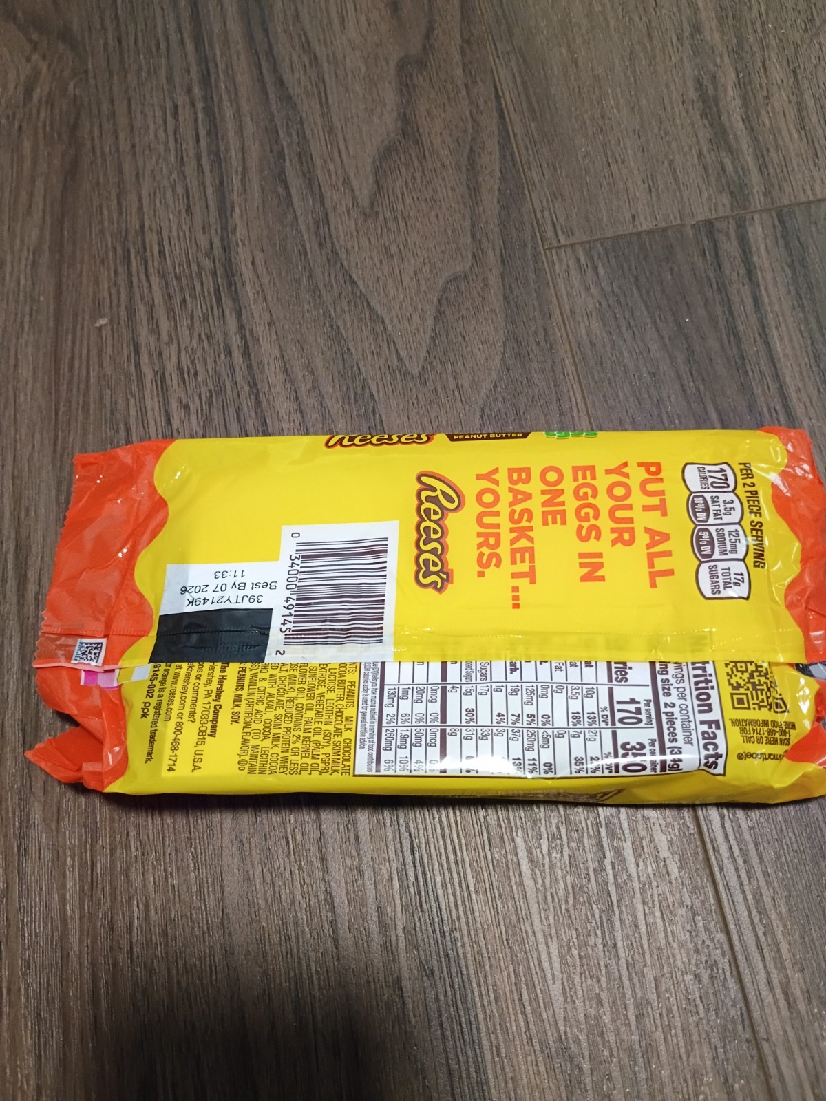Reese’s Milk Chocolate Peanut Butter Easter Eggs 4 Pack Snacksize 4 Oz Candy