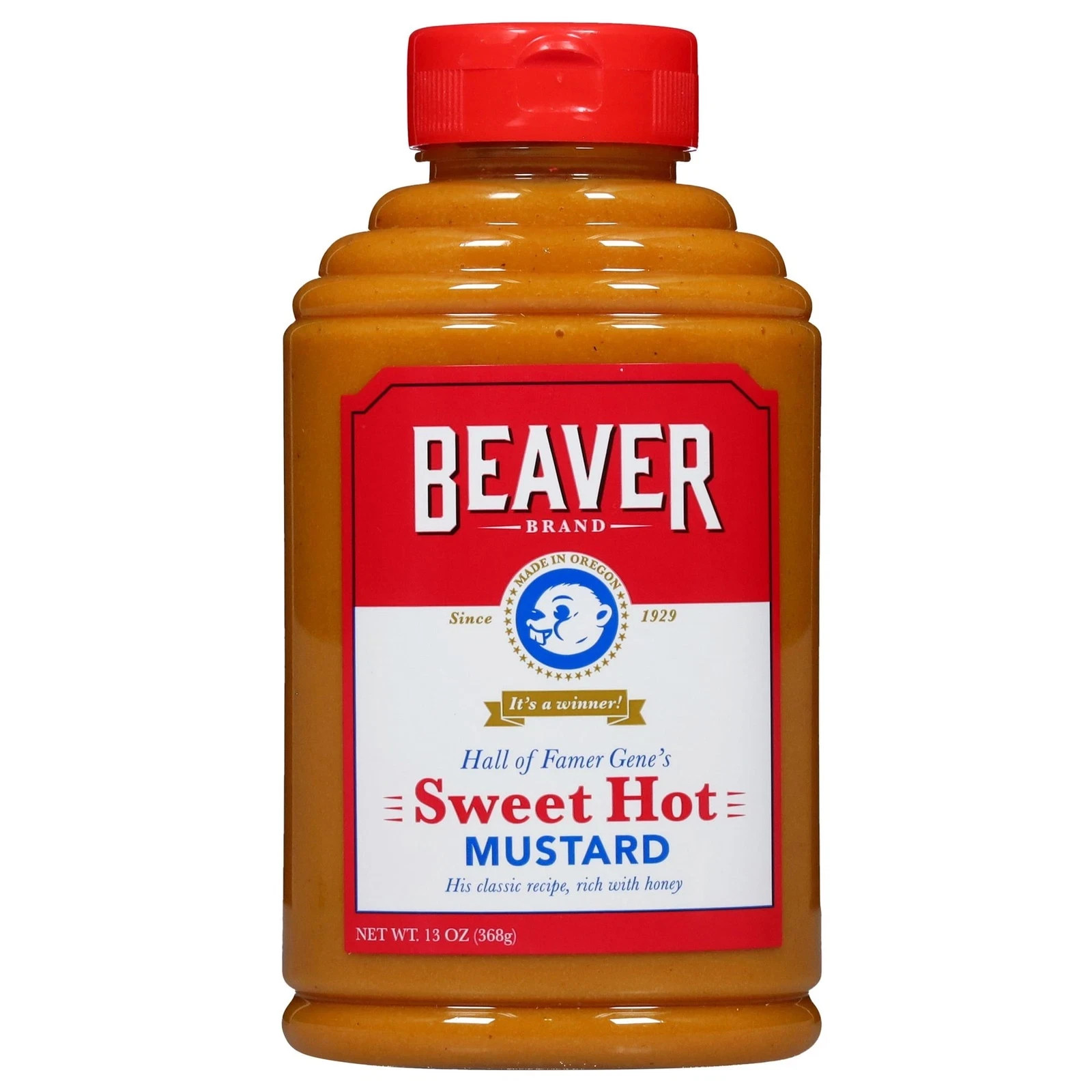 Beaver Brand Sweet Hot Mustard, 13 oz Bottle