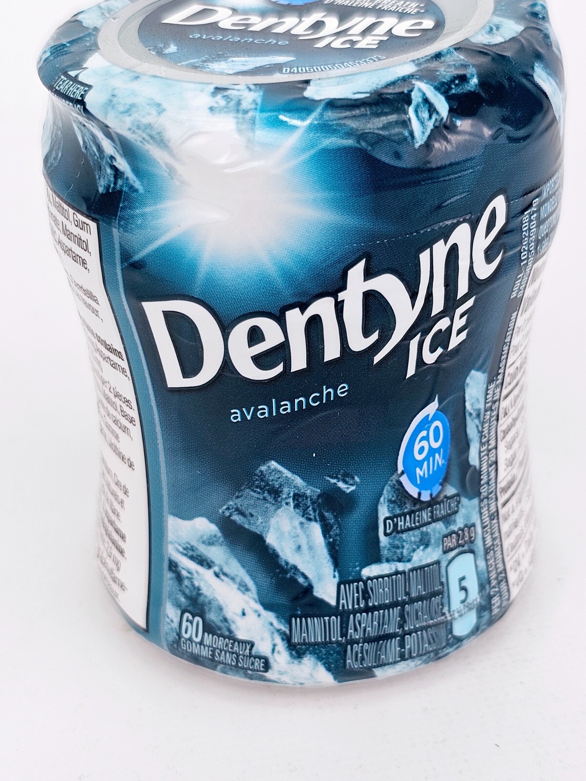 Dentyne Ice Avalanche Mint Sugar Free 60ct Each Lot of 3 BB 2026