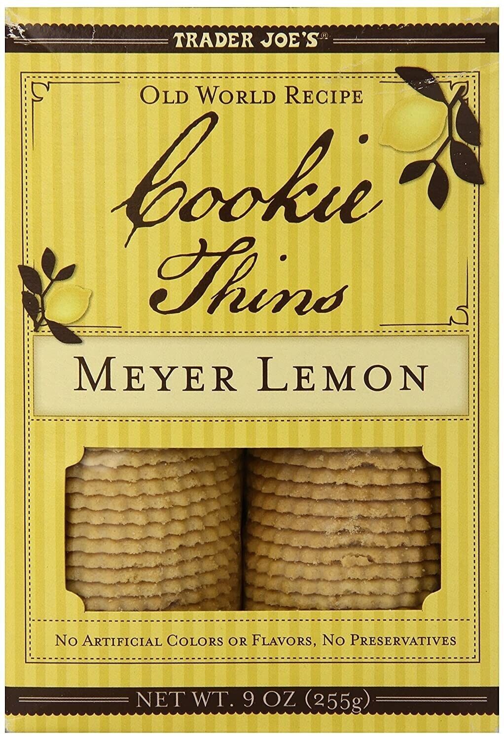Trader Joe’s Cookie Thins Meyer Lemon 9 oz Each