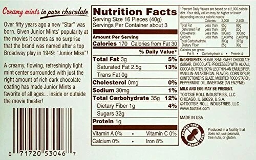 Tootsie Junior Mints Theater Box 3.5 oz {12-Boxes]