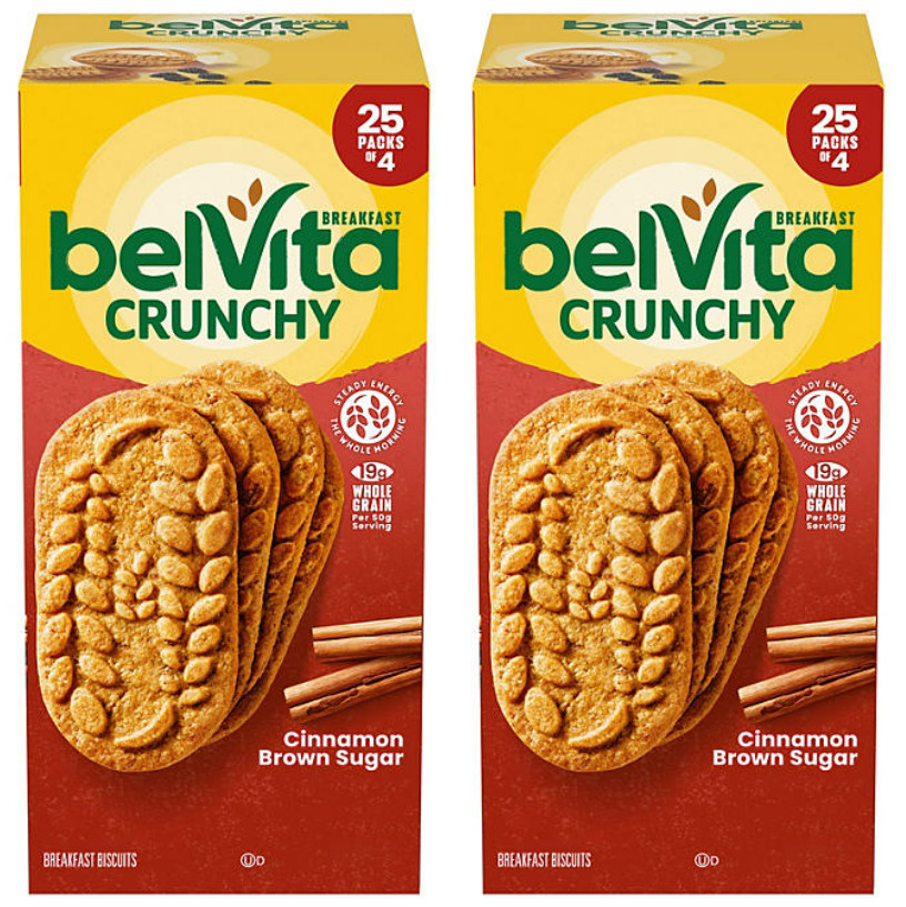 2 pack – belVita Cinnamon Brown Sugar Breakfast Biscuits (25 pk.)- free shipping