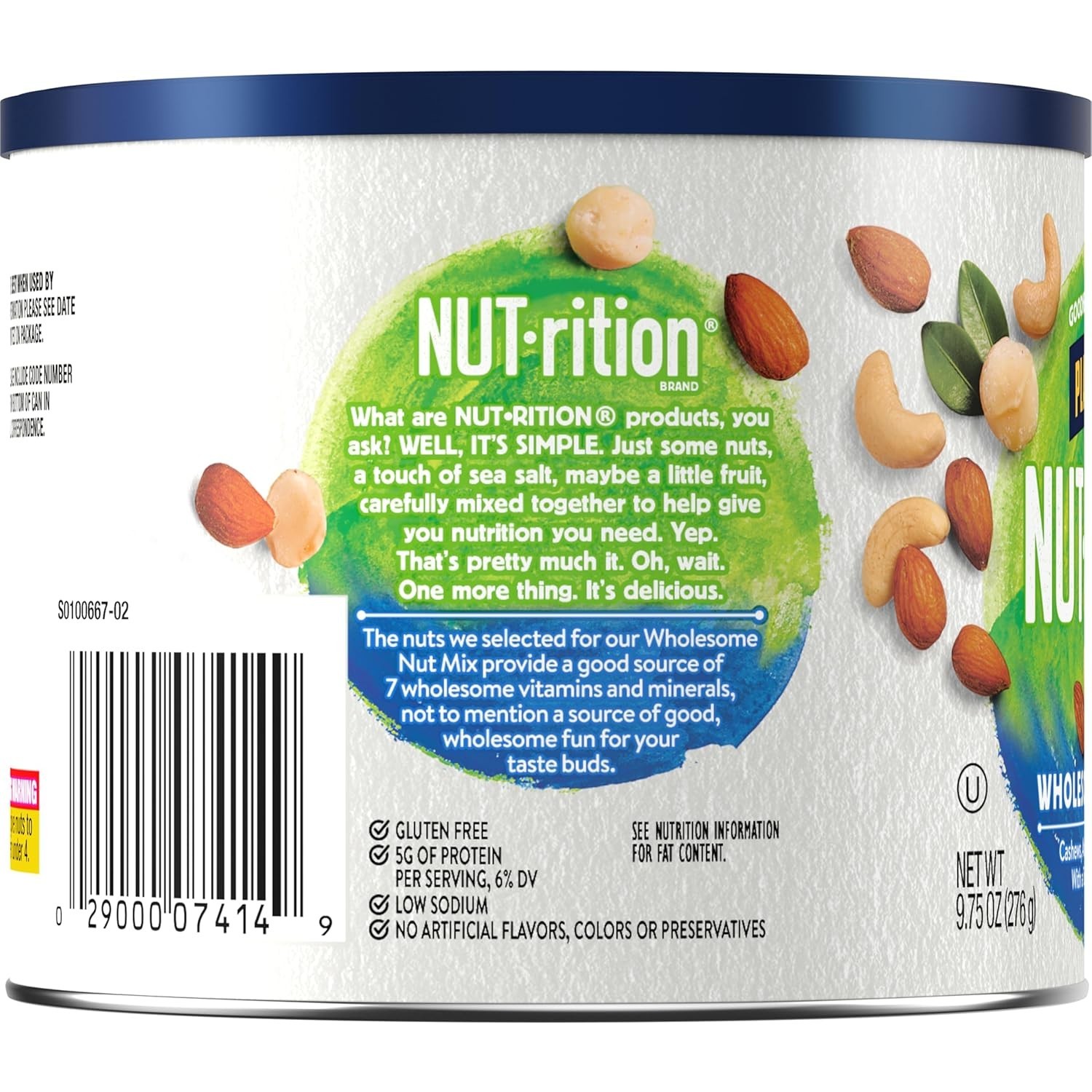 9.75 oz NUT-Rition Wholesome Nut Mix: Delicious Cashews, Almonds, Macadamias