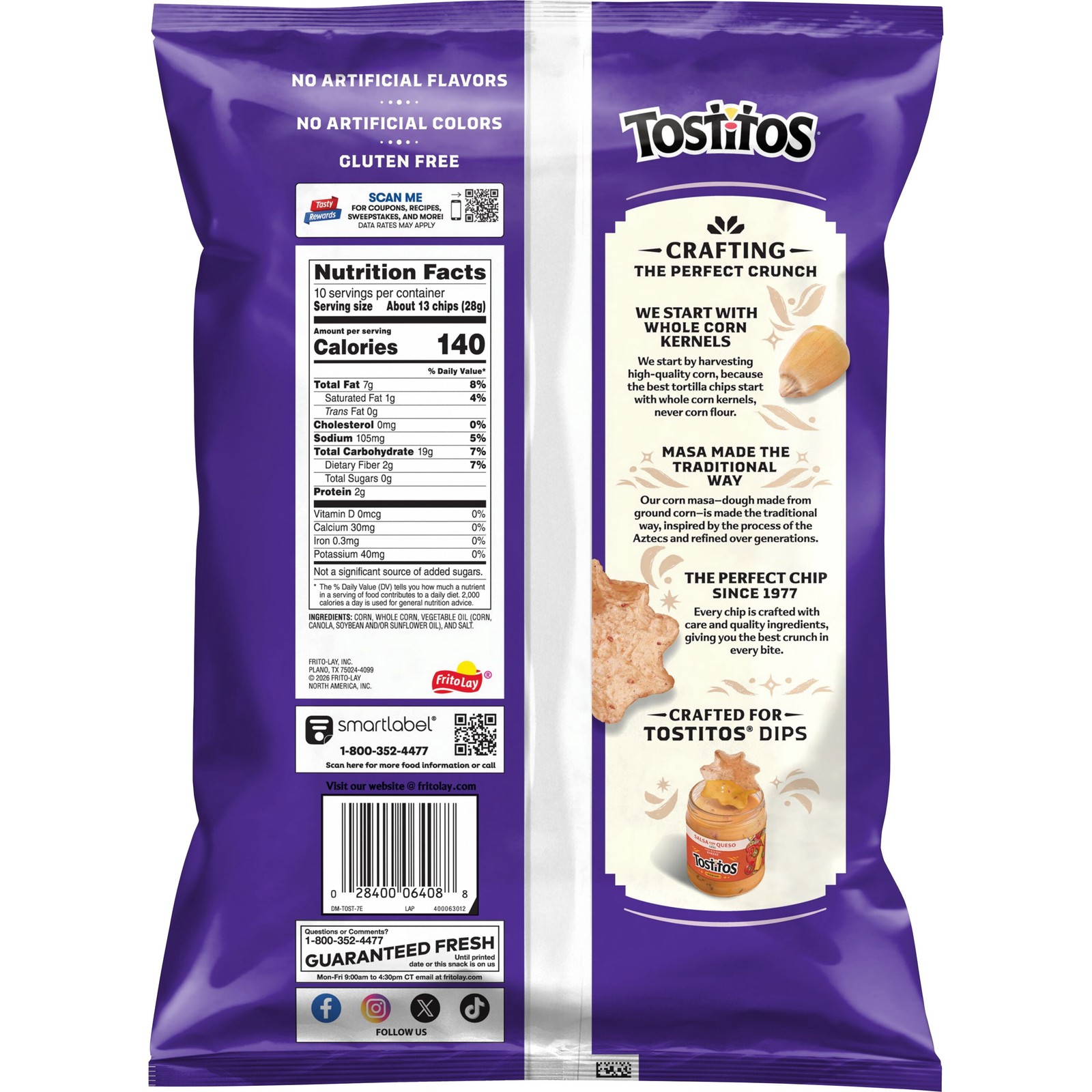 Scoops Original Tortilla Chips, 10 Oz Bag