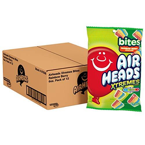 Airheads Candy, Xtremes Bites Sweetly Sour, Rainbow Berry, Non Melting, Bulk …