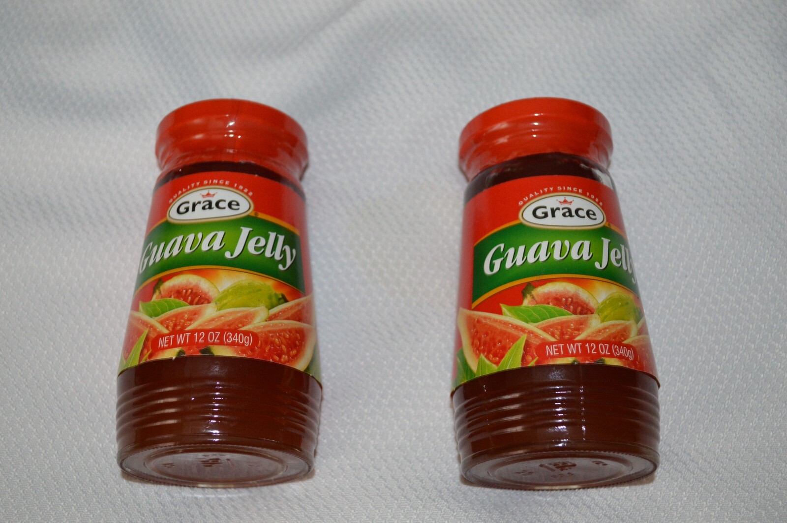 GRACE ~ JAMAICA ~ GUAVA JELLY ~ 12 OUNCE PER BOTTLE ~ (2) BOTTLES TOTAL