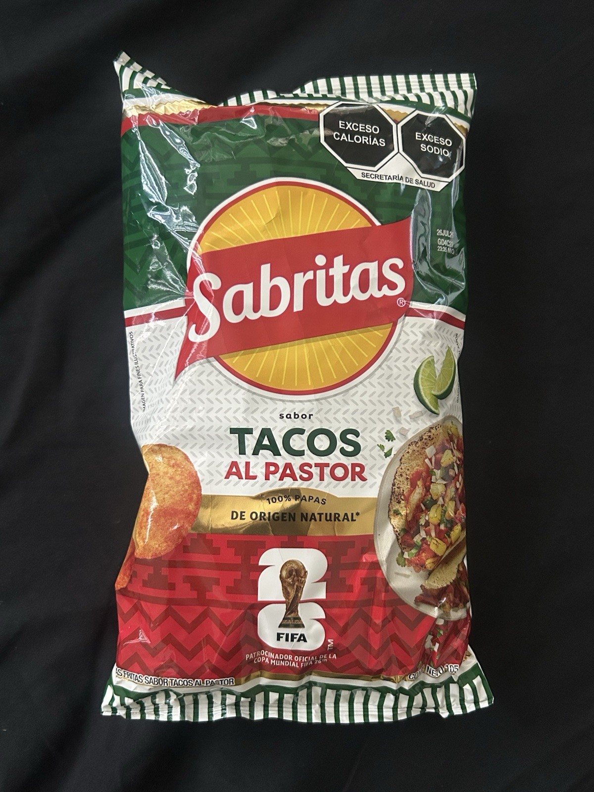 SABRITAS 105g 3 BAGS WORLD CUP LIMITED EDITION FIFA 2026