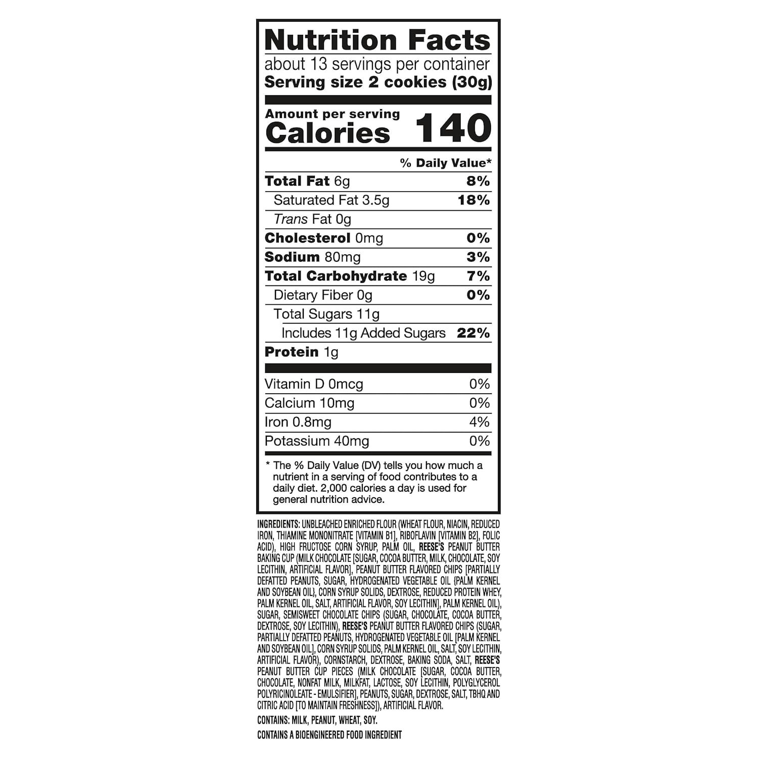Chewy Chocolate Chip Cookies with Reese’s Cups – Perfect Family Snack 14.25 oz