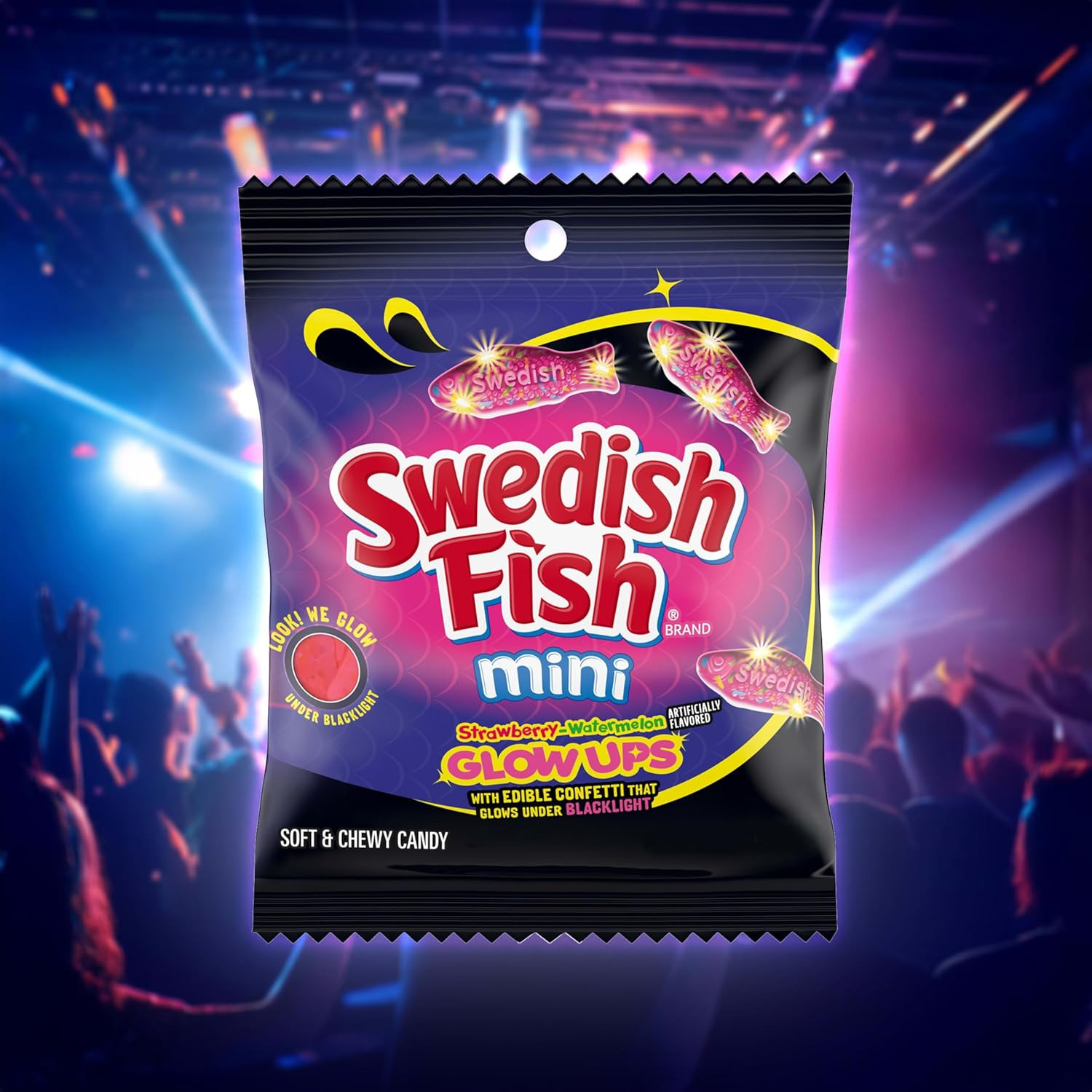 Mini Glow Ups Strawberry-Watermelon Soft & Chewy Gummy Candy, Bulk Candy, 12-3.0