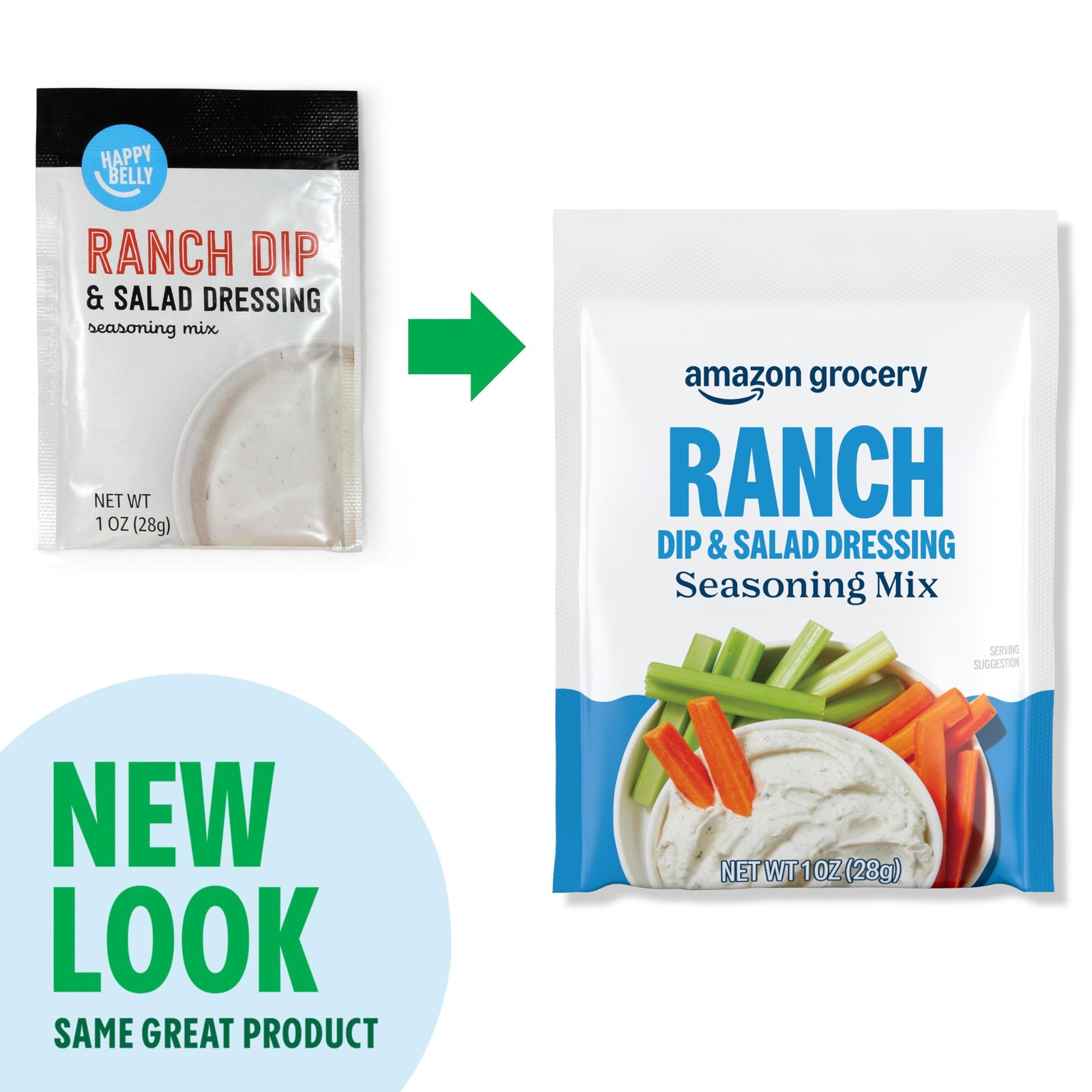 Amazon Grocery, Ranch Dip & Salad Dressing Seasoning Mix, 1 Ounce (Pack of 1)