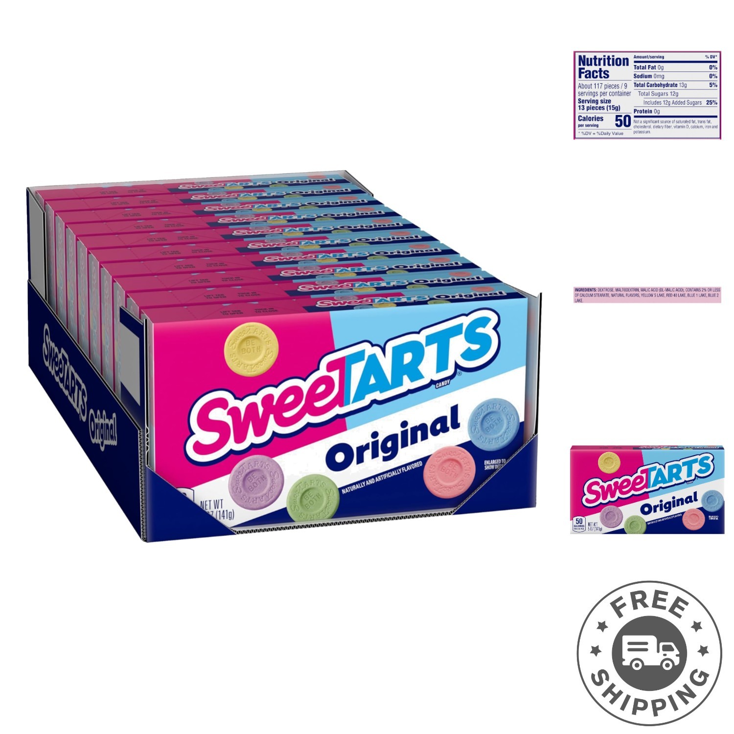 Theater Box Candy Assortment – 10 Pack of 5 Ounce Sweet & Tangy Delights