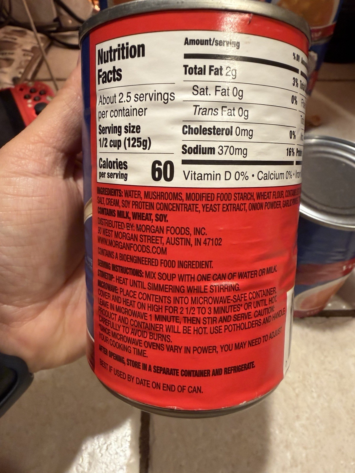 LOT OF 8 American Beauty Condensed Soup (6 x Vegetable; 2 x Cream of Mushroom)