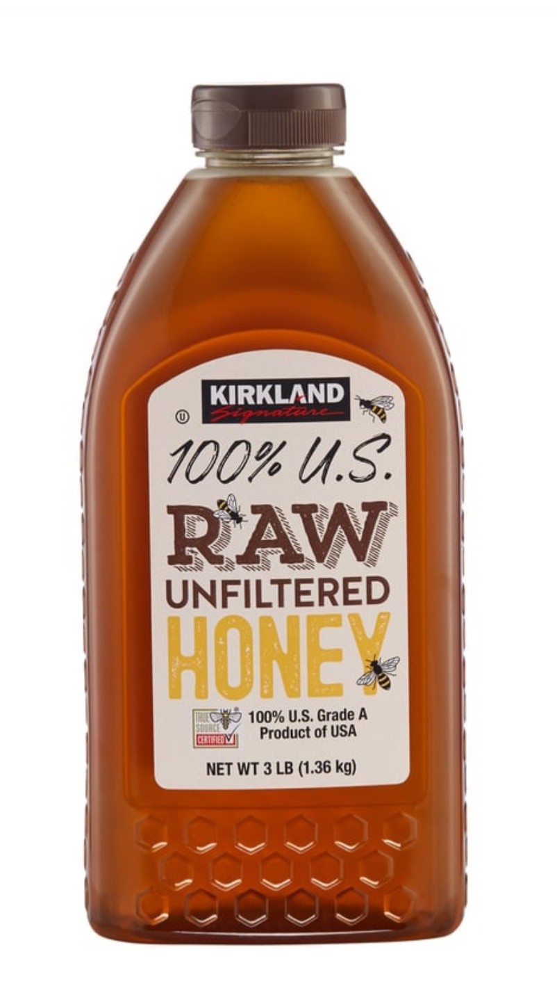 2 X Kirkland Signature U.S. Raw Unfiltered Honey 3 LB Total 6 LB, EXP 05/2028