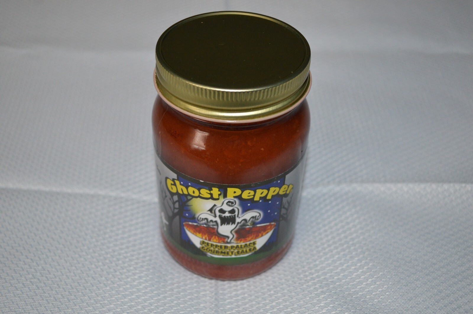 PEPPER PALACE ~ GHOST PEPPER GOURMET SALSA ~ 16 OUNCE ~ 454 GRAMS ~ NEW SEALED