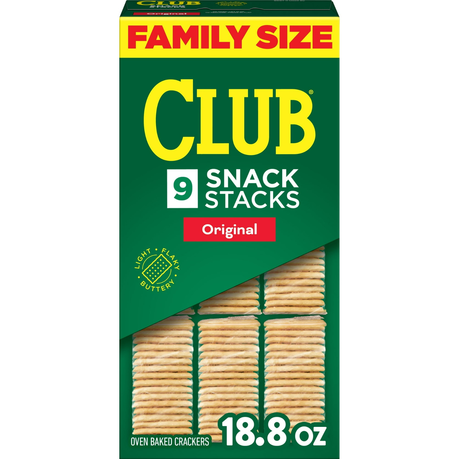 Club Snack Stacks Original Crackers 9 Count Lunch Snacks Pack of 2