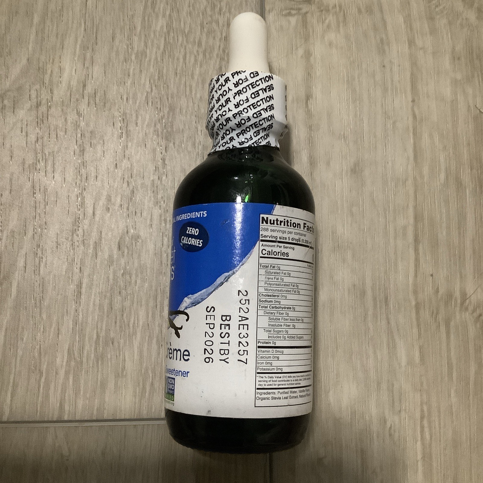 SweetLeaf Sweet Drops Vanilla Crème Stevia Sweetener Liquid 2 fl oz, 9/26, NEW