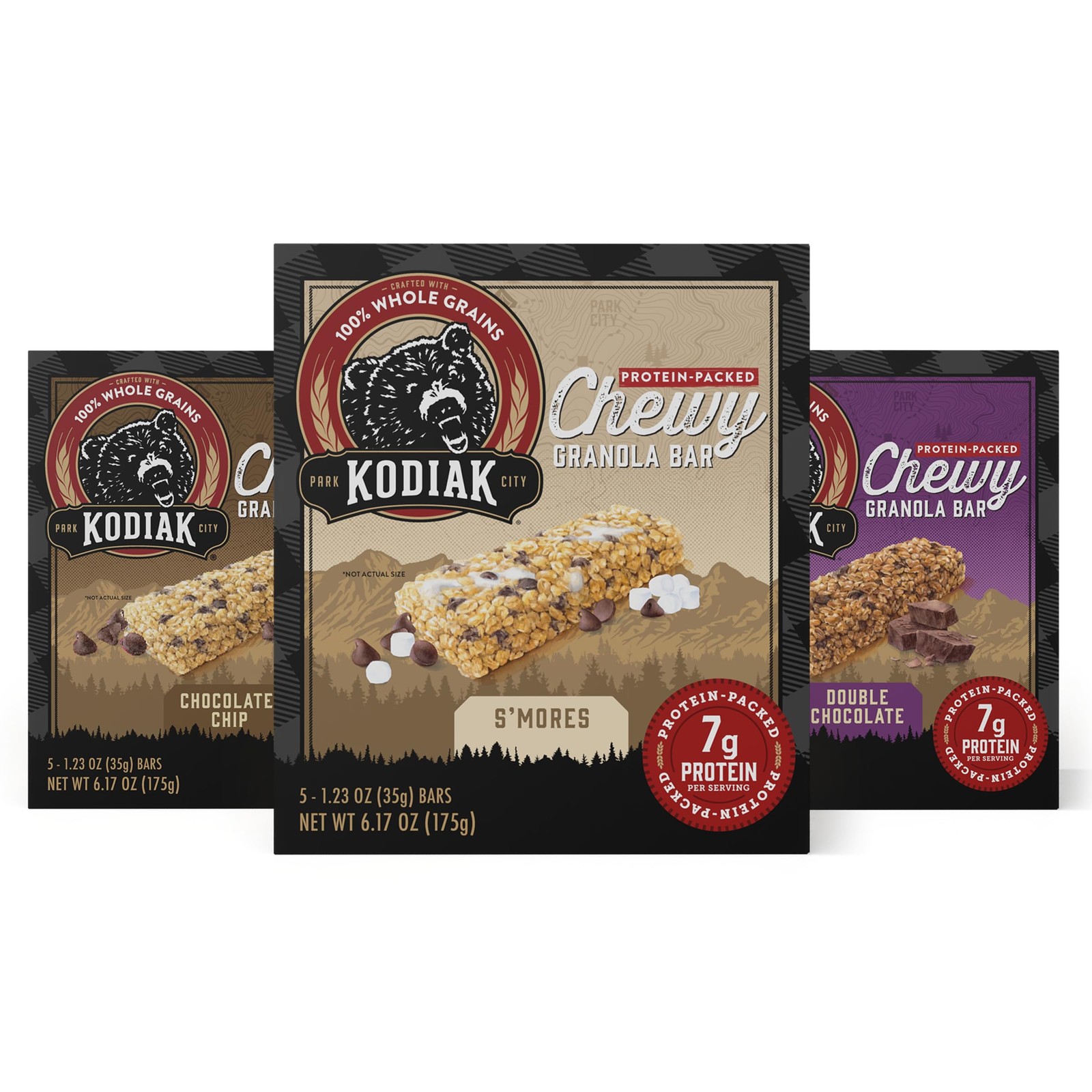 Chewy Granola Protein Bars Variety S’mores Chocolate Chip Whole Grain 20 Bars