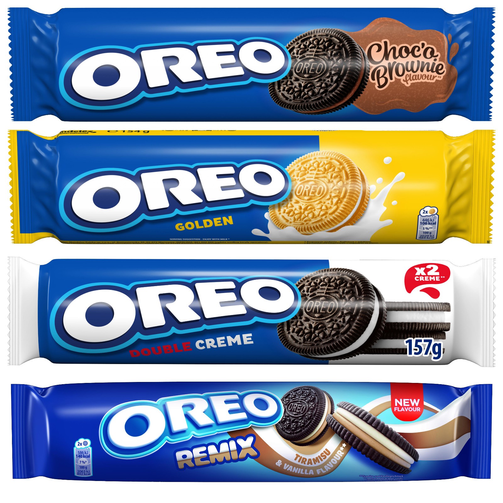OREO COOKIES 4 FLAVORS BUNDLE Party Snacks Biscuits 4 x 154g 5.4oz