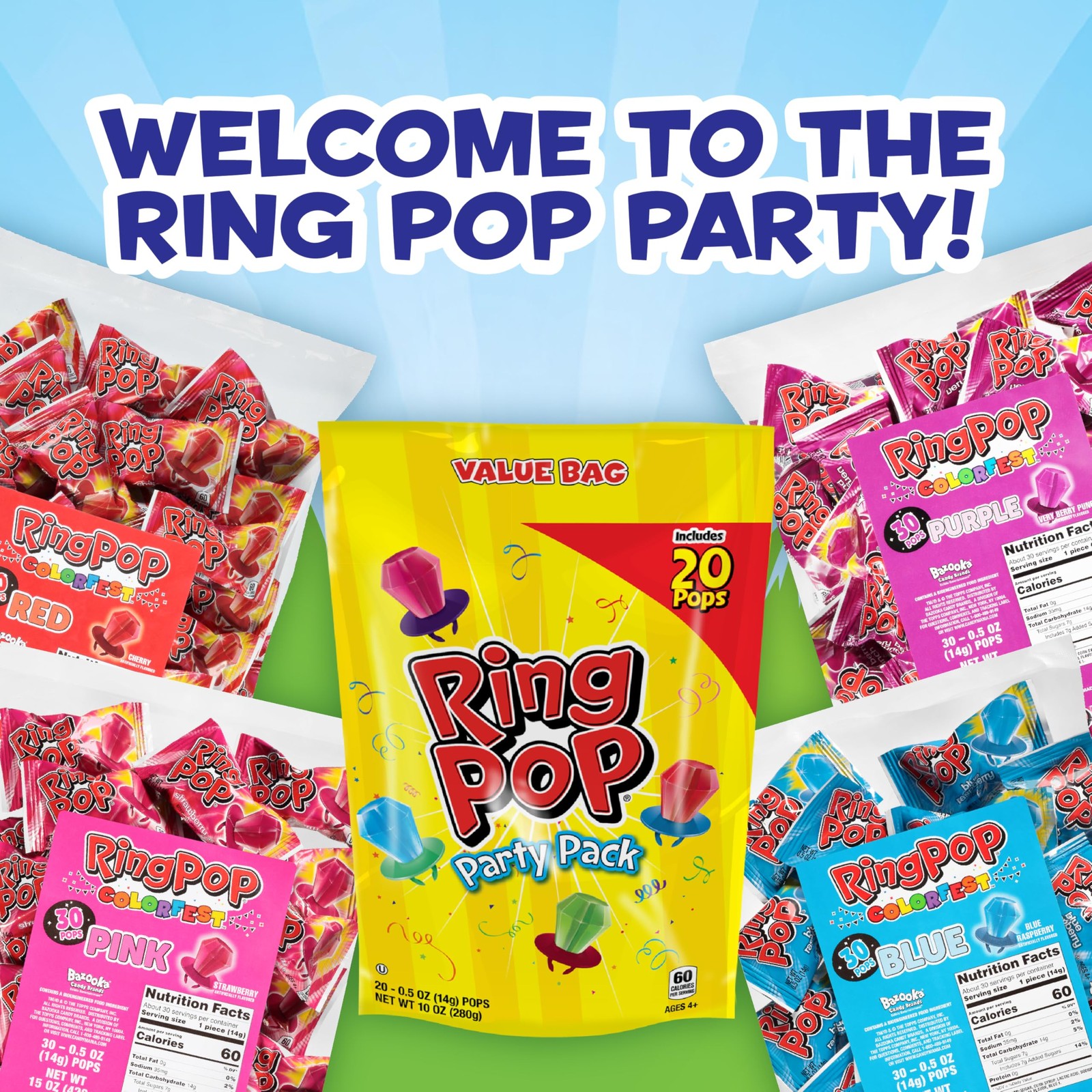 Lollipops Bulk Candy Individually Wrapped Suckers Variety Party Pack 20 Coun…