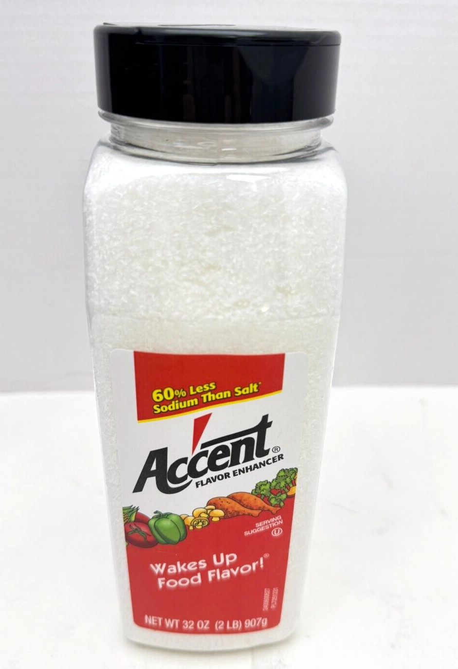 Ac’cent Flavor Enhancer 32oz Seasoning Meat/veggies/salads/soups/60% less Sodium