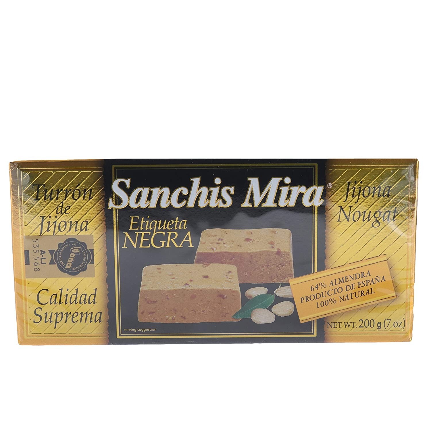 Sanchis Mira Etiqueta Negra Turron de Jijona 7 oz