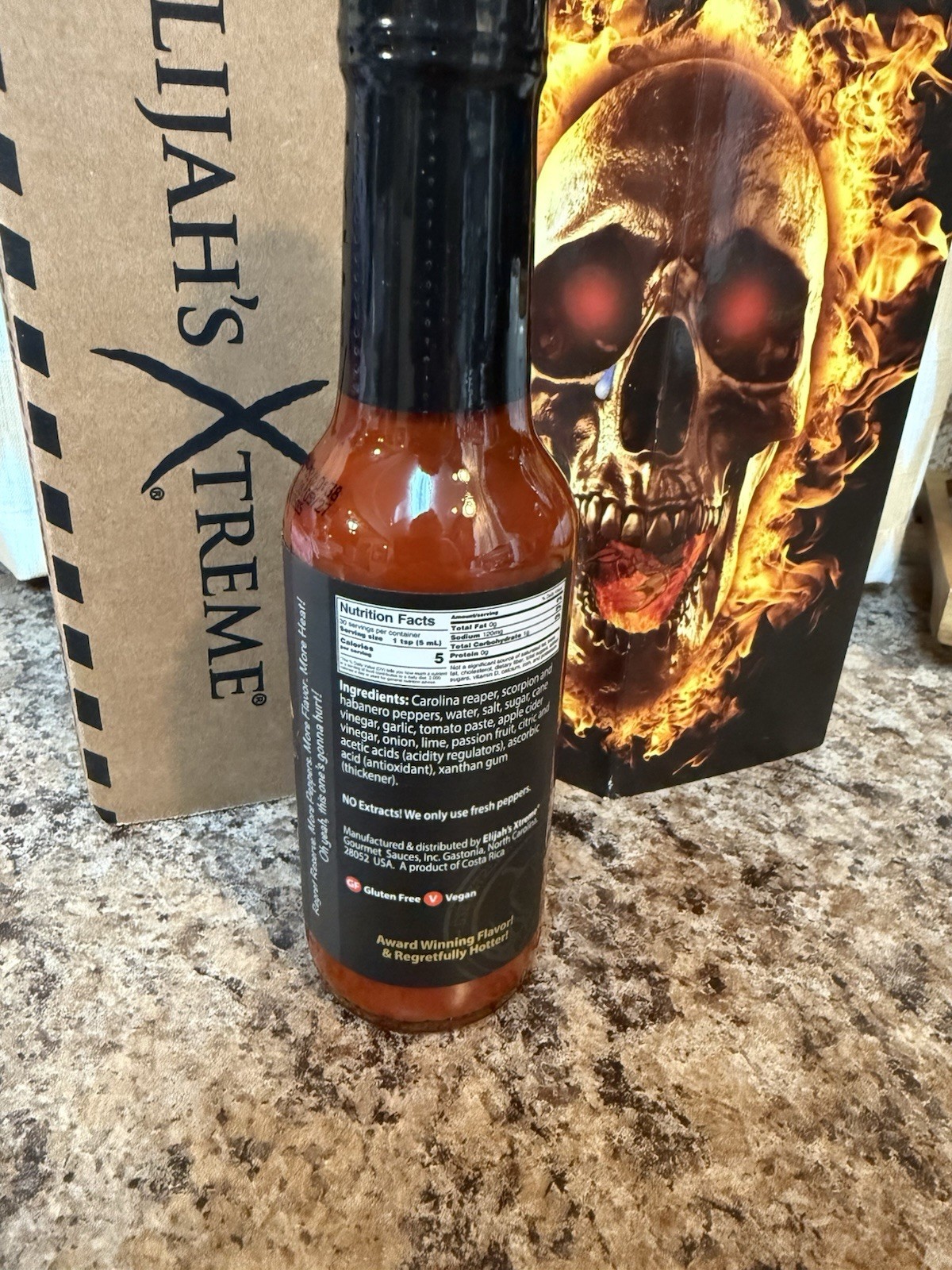 Elijah’s Xtreme Regret Reserve Hot Sauce – Carolina Reaper, Trinidad Scorpion, a