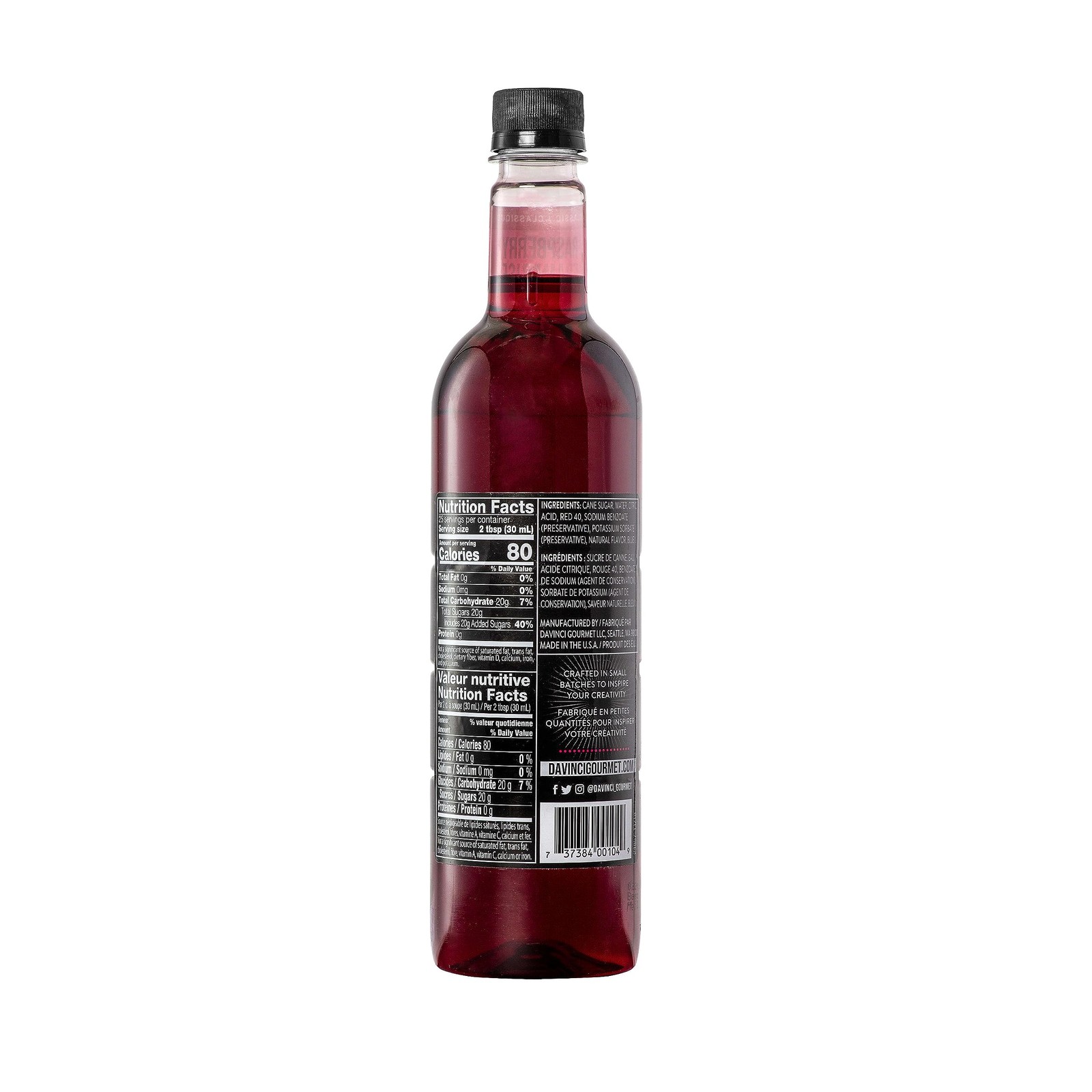 DaVinci Gourmet Classic Raspberry Syrup, 25.4 Fl Oz (Pack of 1),
