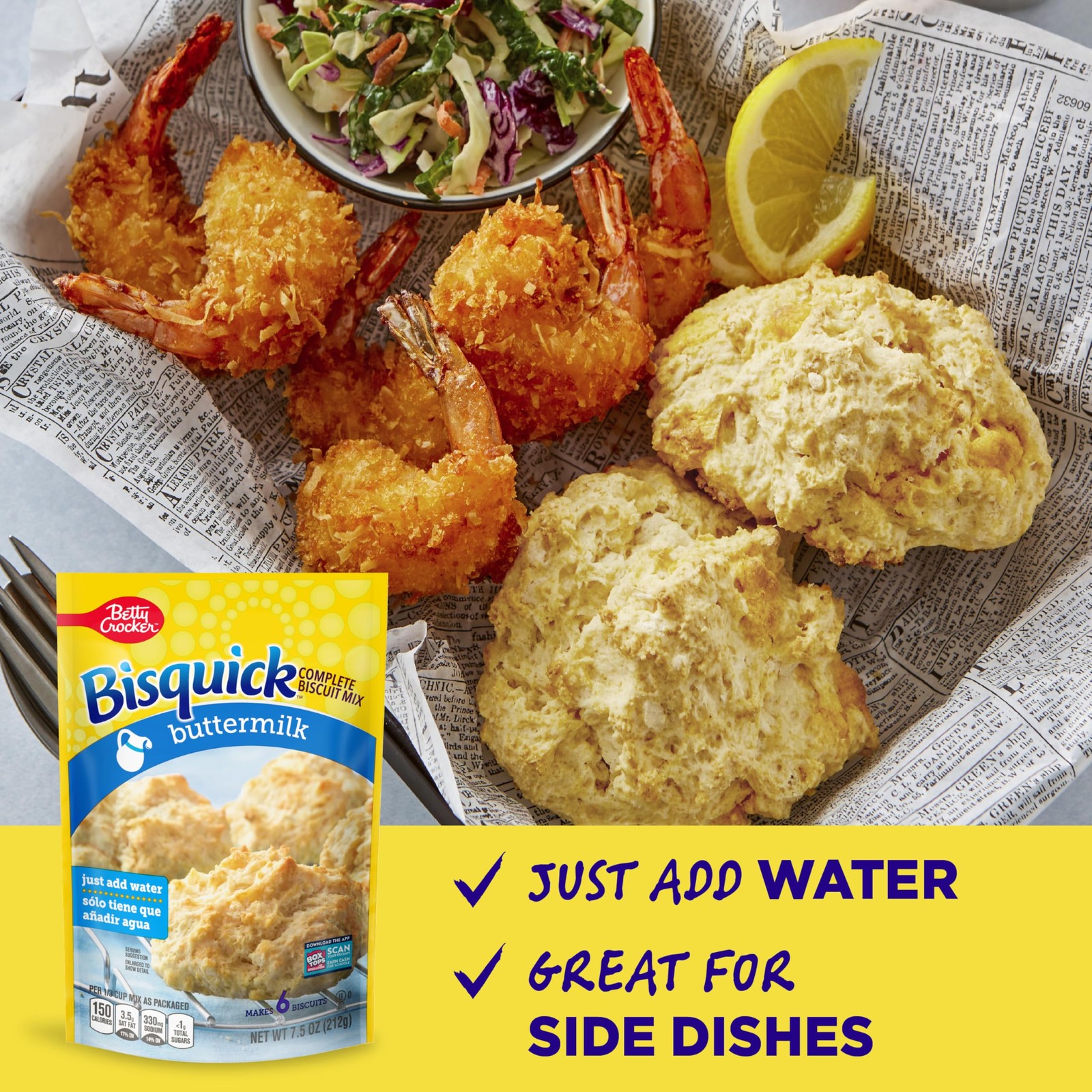 Betty Crocker Bisquick Complete Buttermilk Biscuit Mix, 7.5 Ounce (Pack of 9)