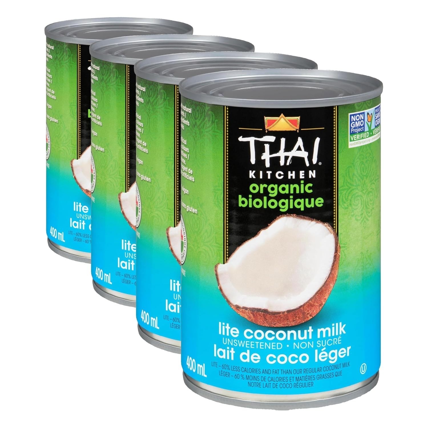 Organic Lite Coconut Milk, Non-GMO, Gluten-Free, 54.8oz
