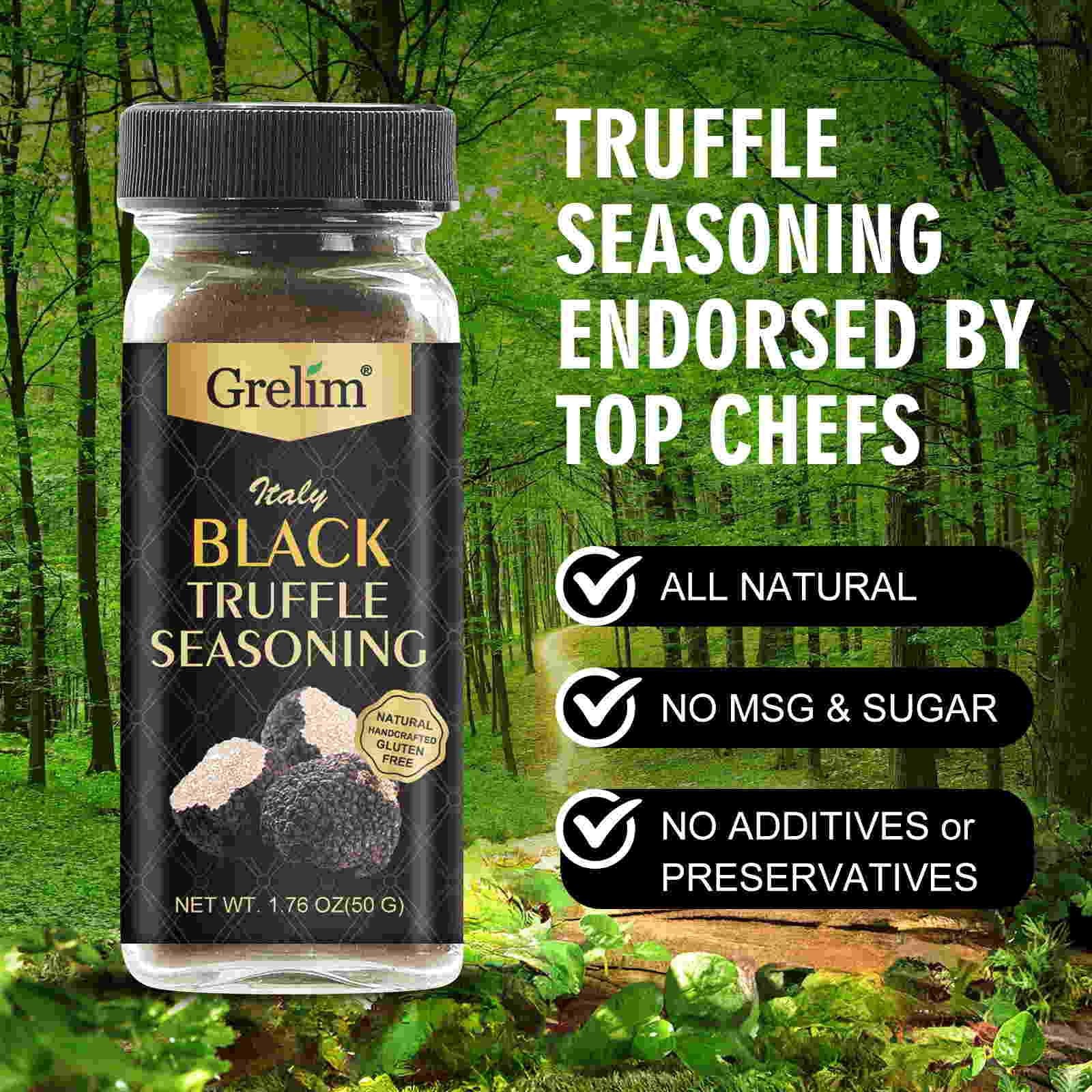 GRELIM Premium Truffle Seasoning, New Season Black 1.76 Ounce (Pack of 1)