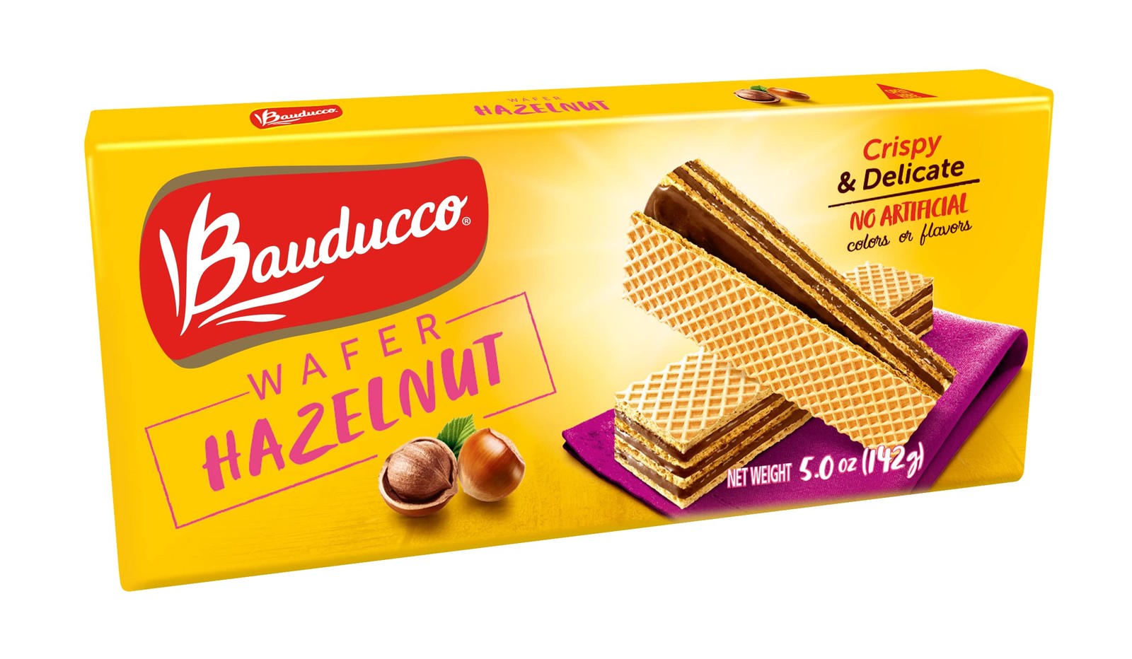 Bauducco Hazelnut Wafers – Crispy Wafer 5.0 oz (Pack of 1), Light Brown