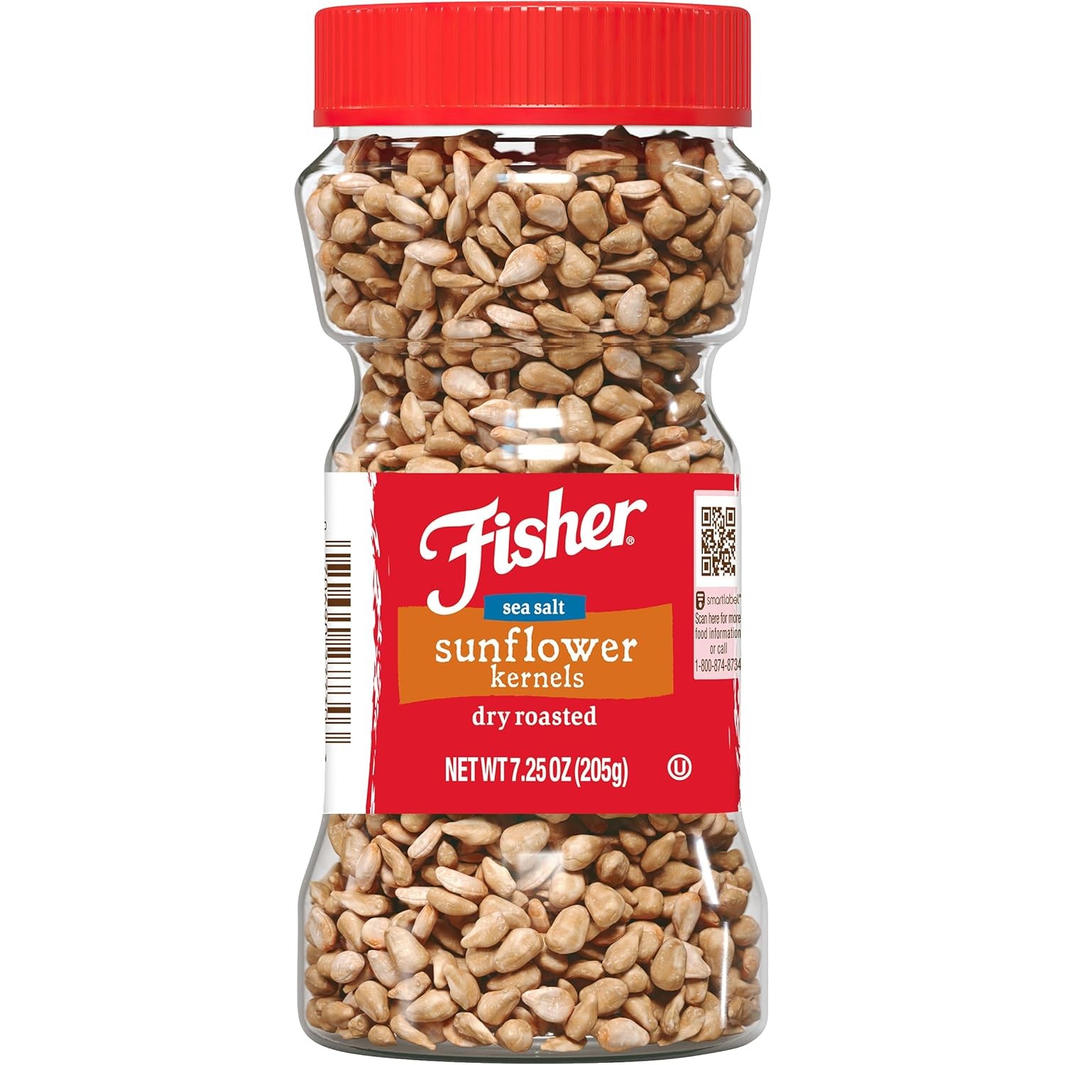 Fisher Dry Roasted Sunflower Seeds Kernels with Sea Salt, 7.25 oz