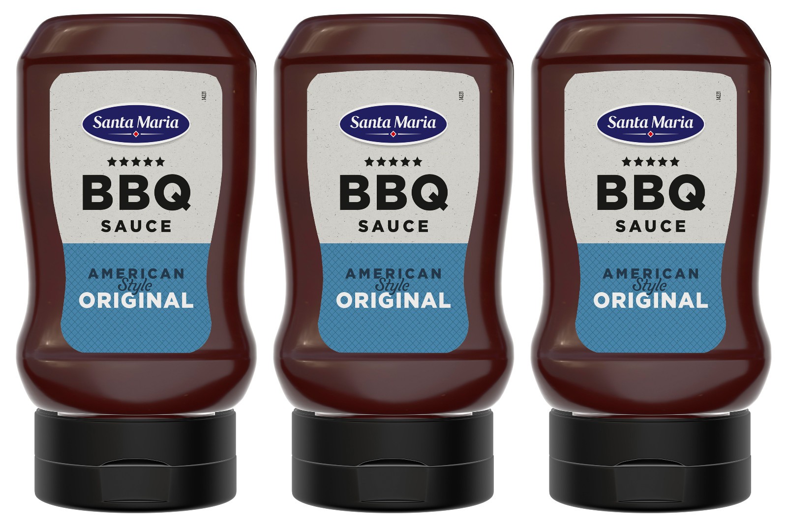 3 SANTA MARIA Original American Style BBQ Sauce Bottles 330g 11.6oz