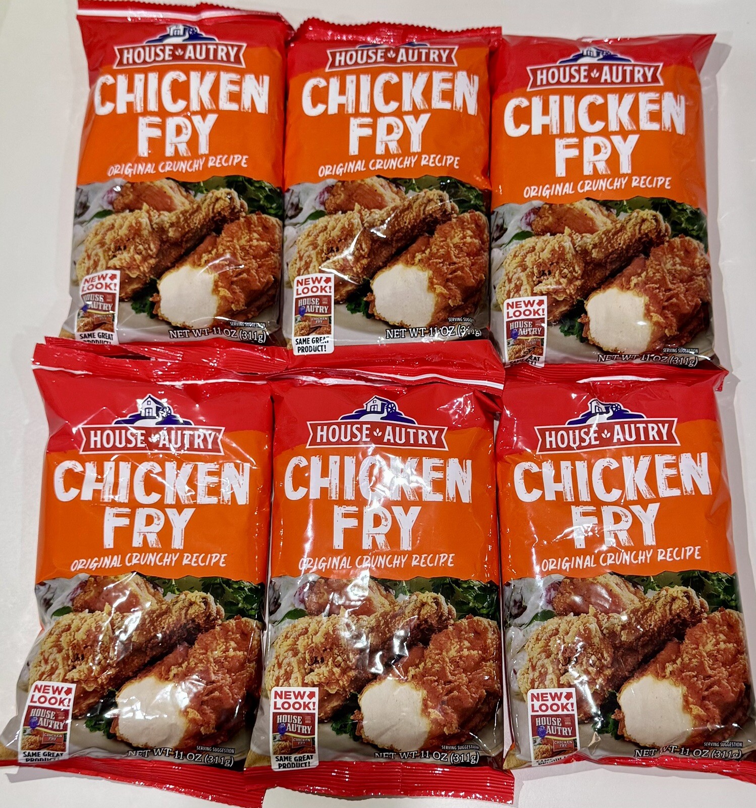 Lot of 6 House Autry Chicken Fry Original Crunchy Recipe | 11oz Ea | Exp 2/26+