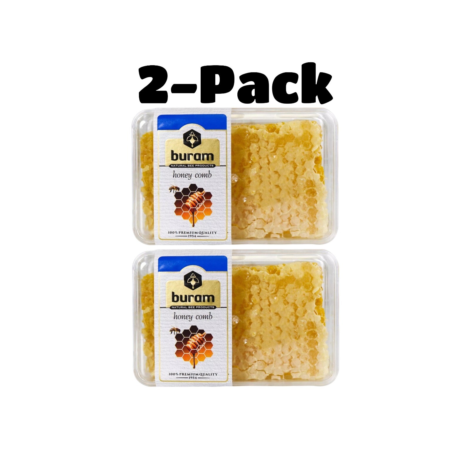 HONEYCOMB 2 Pack 7.05oz 200g Each 100% PURE UNFILTERED HONEY COMB DELICIOUS