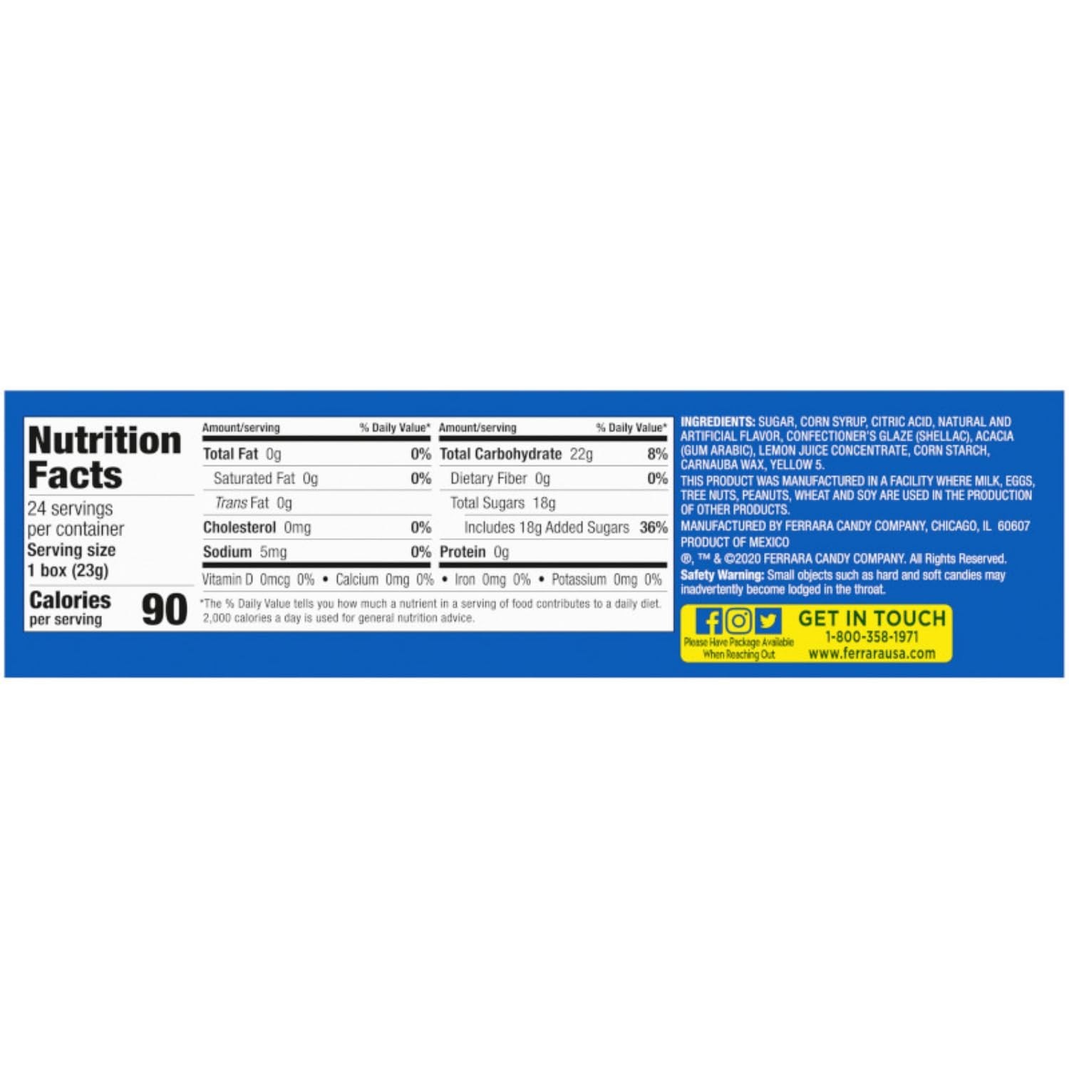 Lemonhead Hard Candy – 24 x 0.8 Ounce Treat Boxes for Sweet Celebrations
