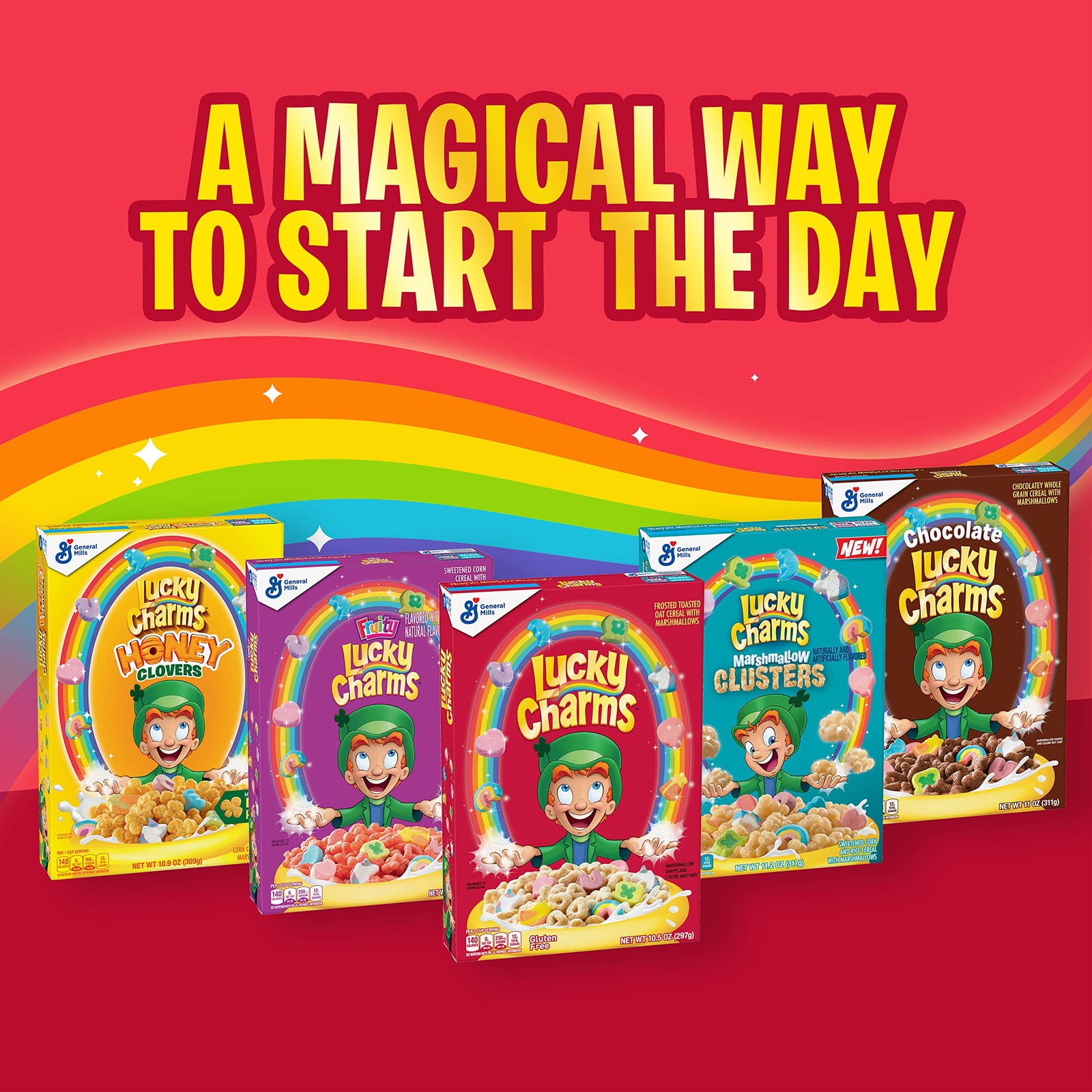 Lucky Charms with Marshmallows 1.7 Ounce (Pack of 12), Original Version