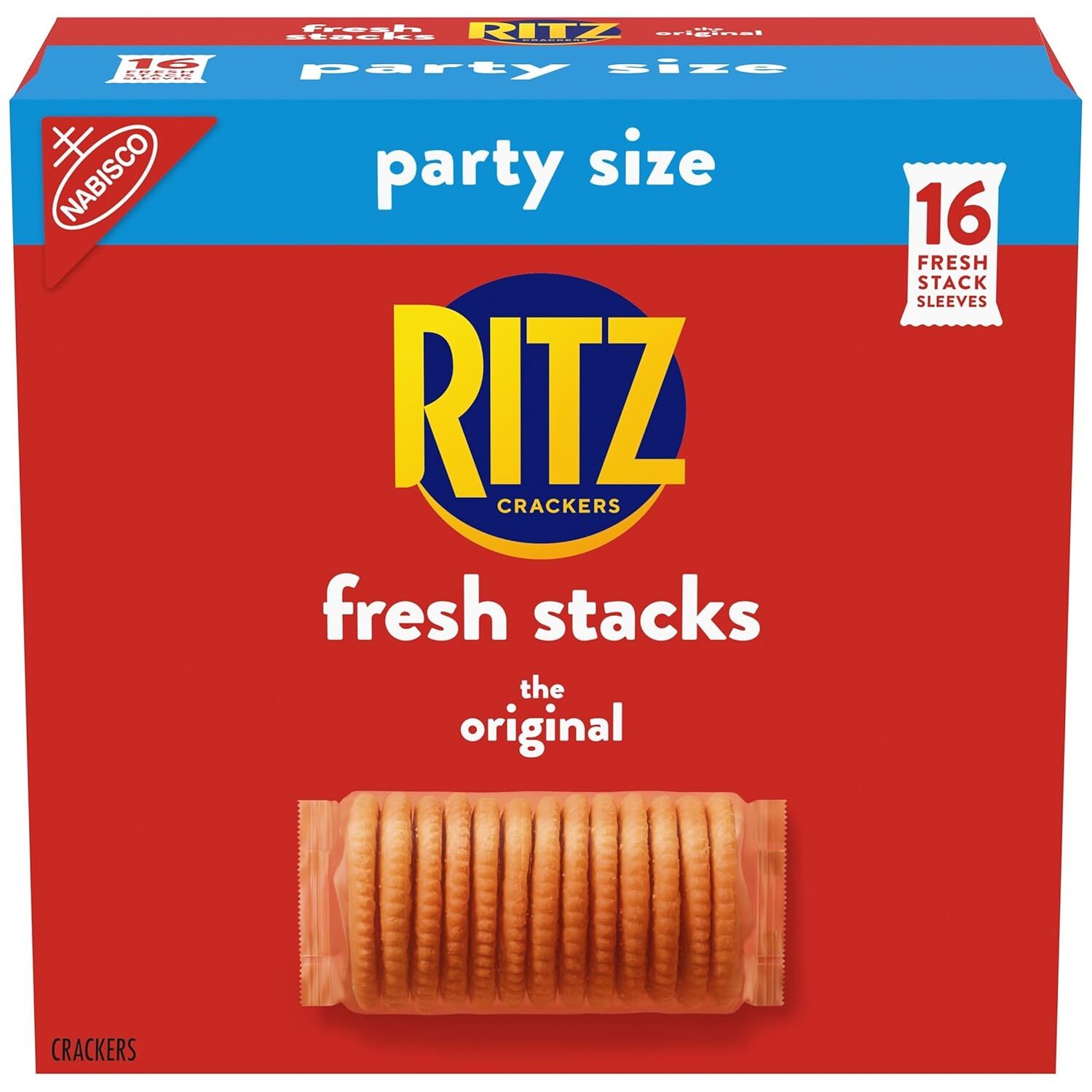 RITZ Fresh Stacks Original Crackers, Party Size, Christmas Crackers, – 23.7 oz