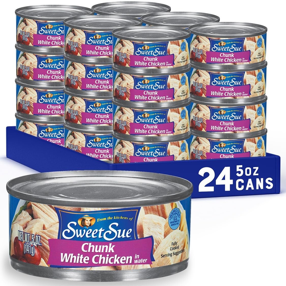Health-Conscious 24-Pack Chicken in Water – Snack, Lunch or Dinner Ingredients