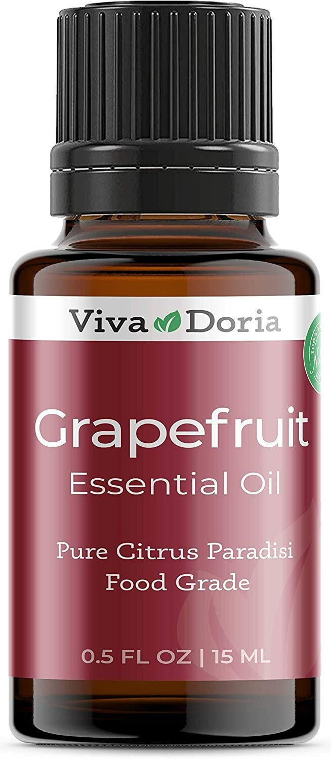 Viva Doria Pure Grapefruit Essential Oil, Food Grade, 0.5 Fl oz