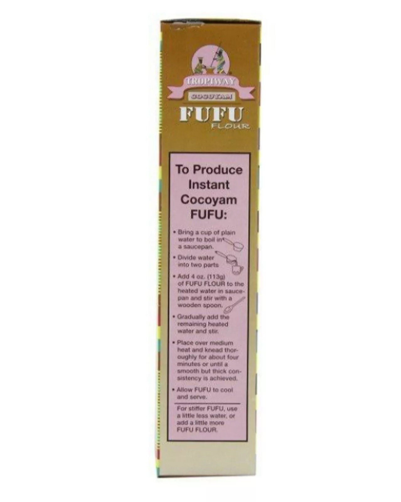 Tropiway Cocoyam Fufu Flour Net WT. 24 OZ (1lb.8oz) 680g. Pack of 2