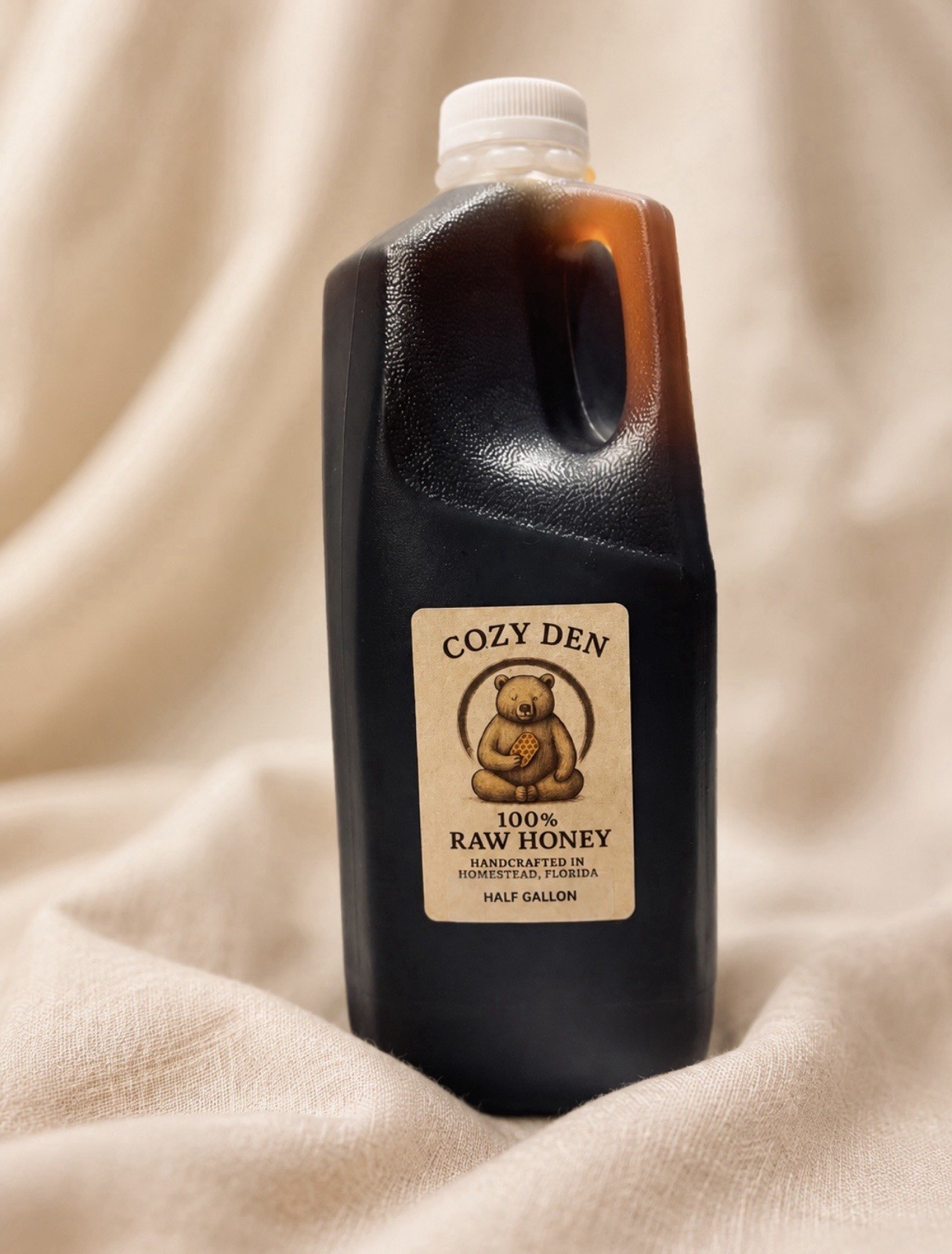 Half Gallon Raw Honey 100% Pure Florida Wildflower Honey Unfiltered