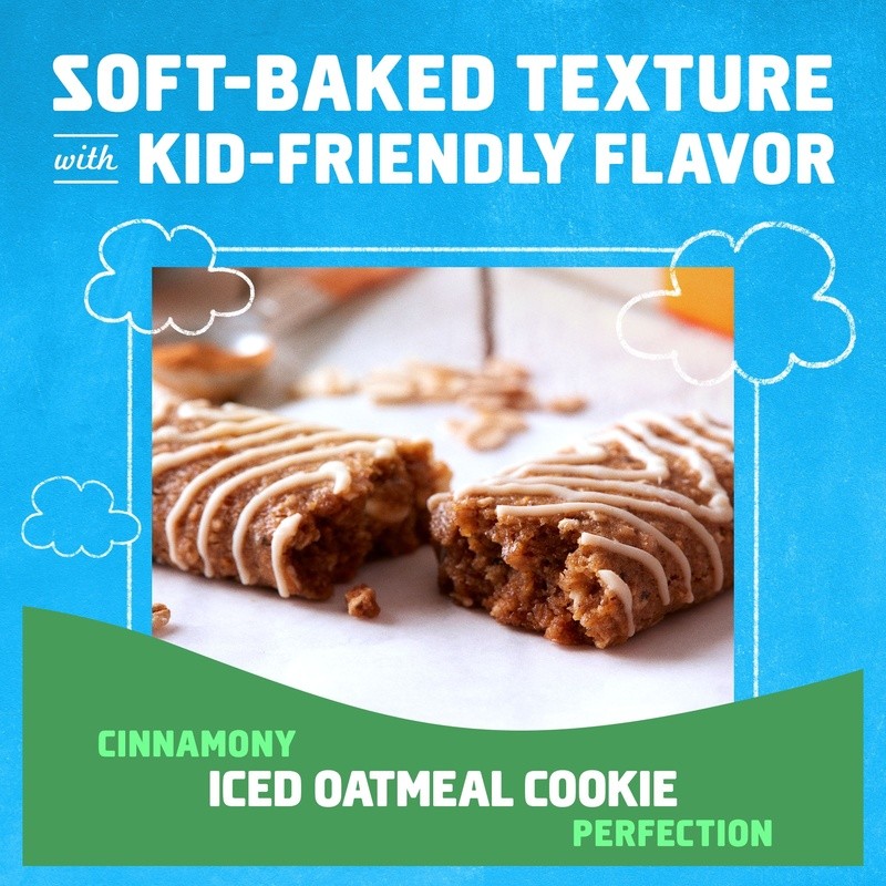 Organic Granola Bars Iced Oatmeal Cookie Chewy Snacks Kids 18 Pack Non-GMO New