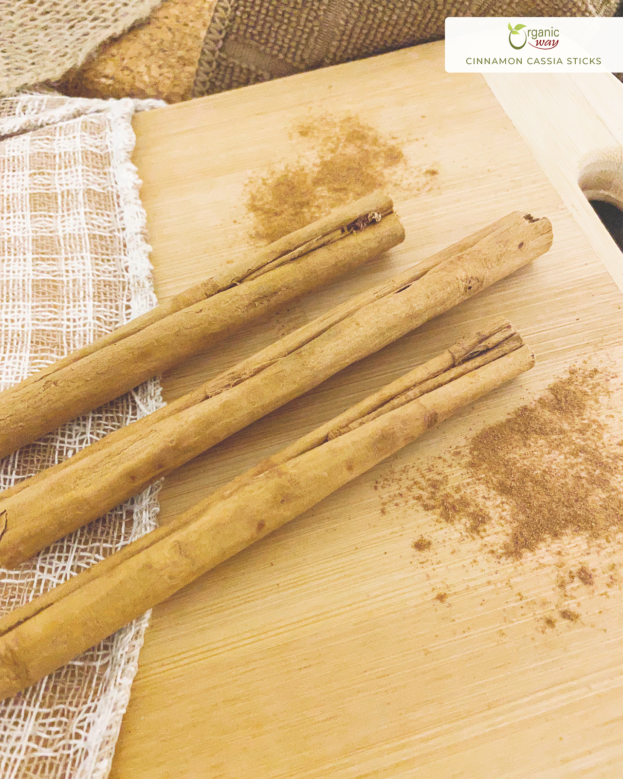 Organic Way Cinnamon Cassia Sticks – Organic, Kosher & USDA Certified