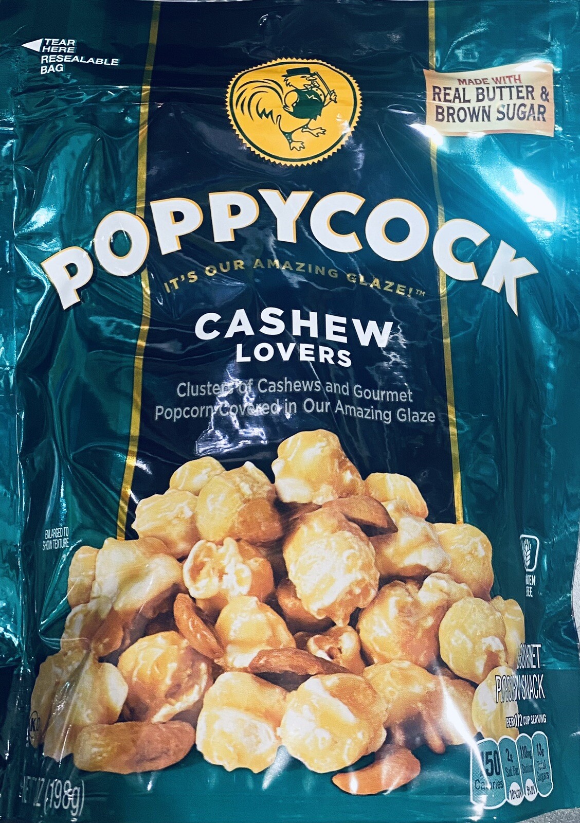Orville Redenbacher POPPYCOCK Cashew Lovers Gourmet Popcorn Clusters 7 Oz Bag